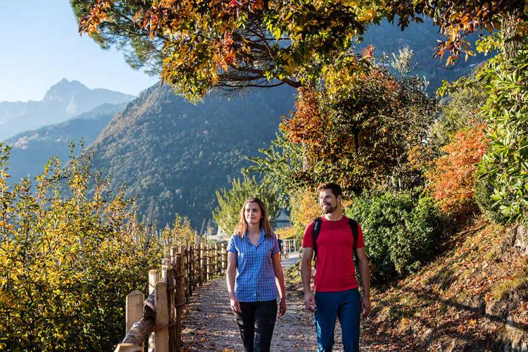 Herbstspaziergang in Dorf Tirol